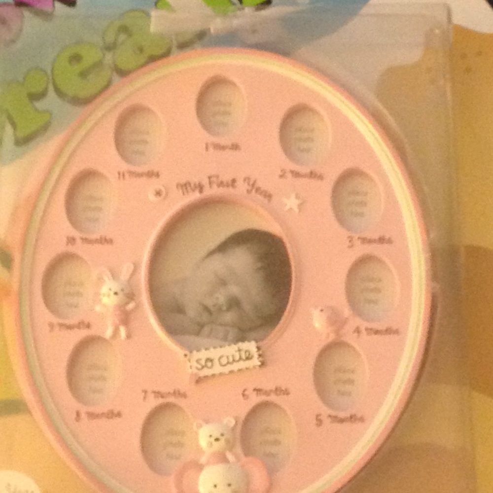 One year baby photo frame